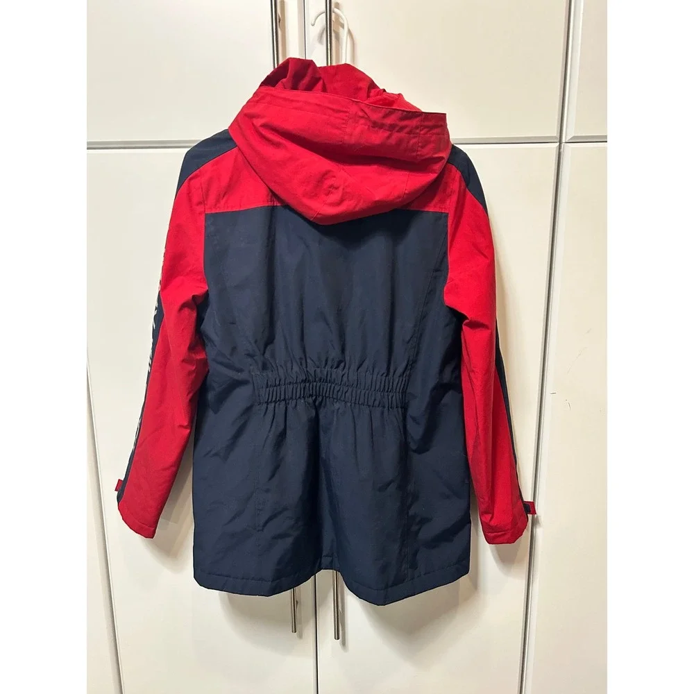 Tommy Hilfiger Mens 3-in-1‎ All Weather System Jacket Red Navy Blue Hooded Small